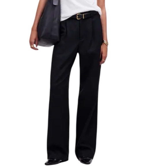 Madewell Pants - Madewell | Women’s Black The Slouchy Straight Pants Size 6 NWT